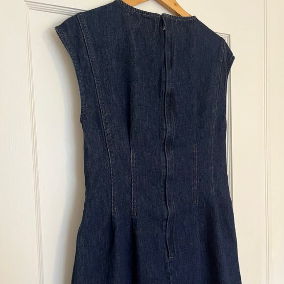 Banana Republic Lina Italian Denim Midi Dress | Size 4 - Picture 8 of 11